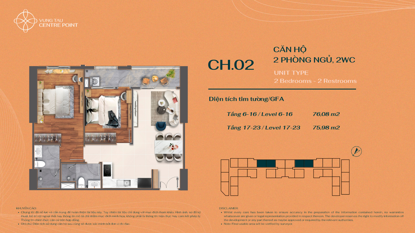 Layout Mặt bằng Căn hộ Vũng Tàu Centre Point