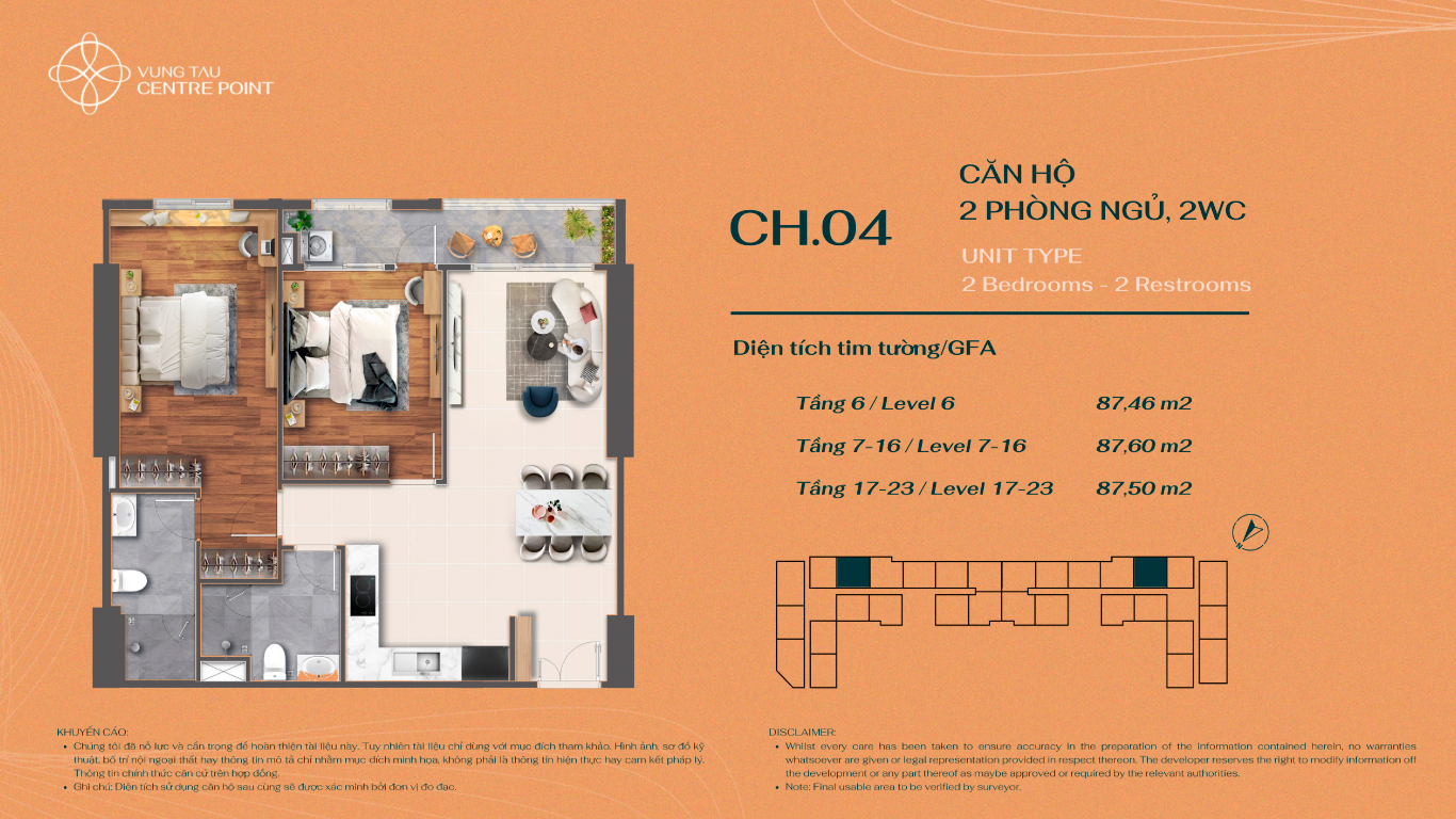 Layout Mặt bằng Căn hộ Vũng Tàu Centre Point