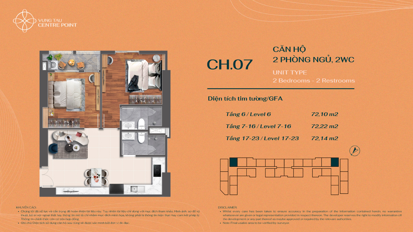 Layout Mặt bằng Căn hộ Vũng Tàu Centre Point