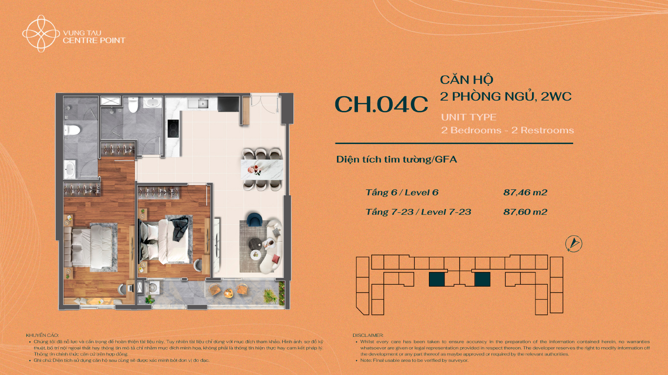 Layout Mặt bằng Căn hộ Vũng Tàu Centre Point