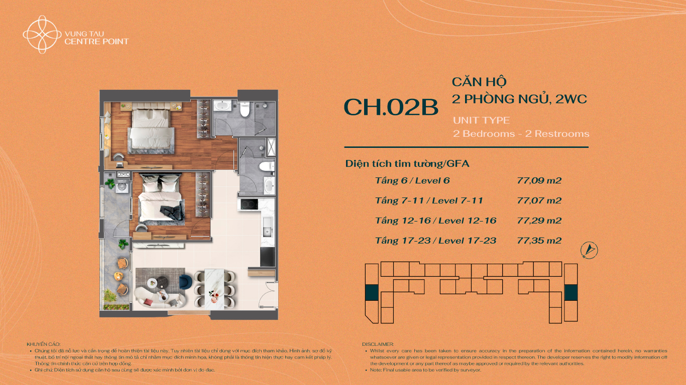 Layout Mặt bằng Căn hộ Vũng Tàu Centre Point