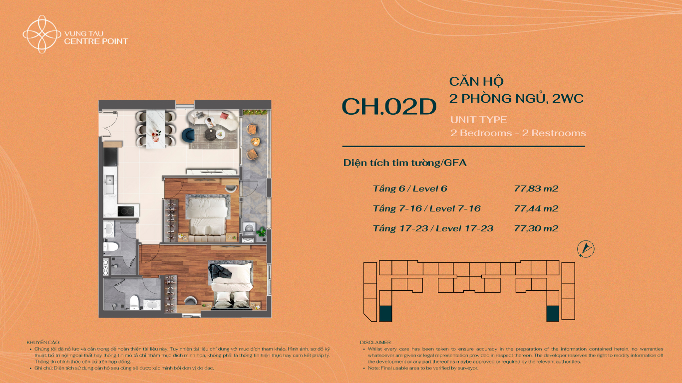 Layout Mặt bằng Căn hộ Vũng Tàu Centre Point