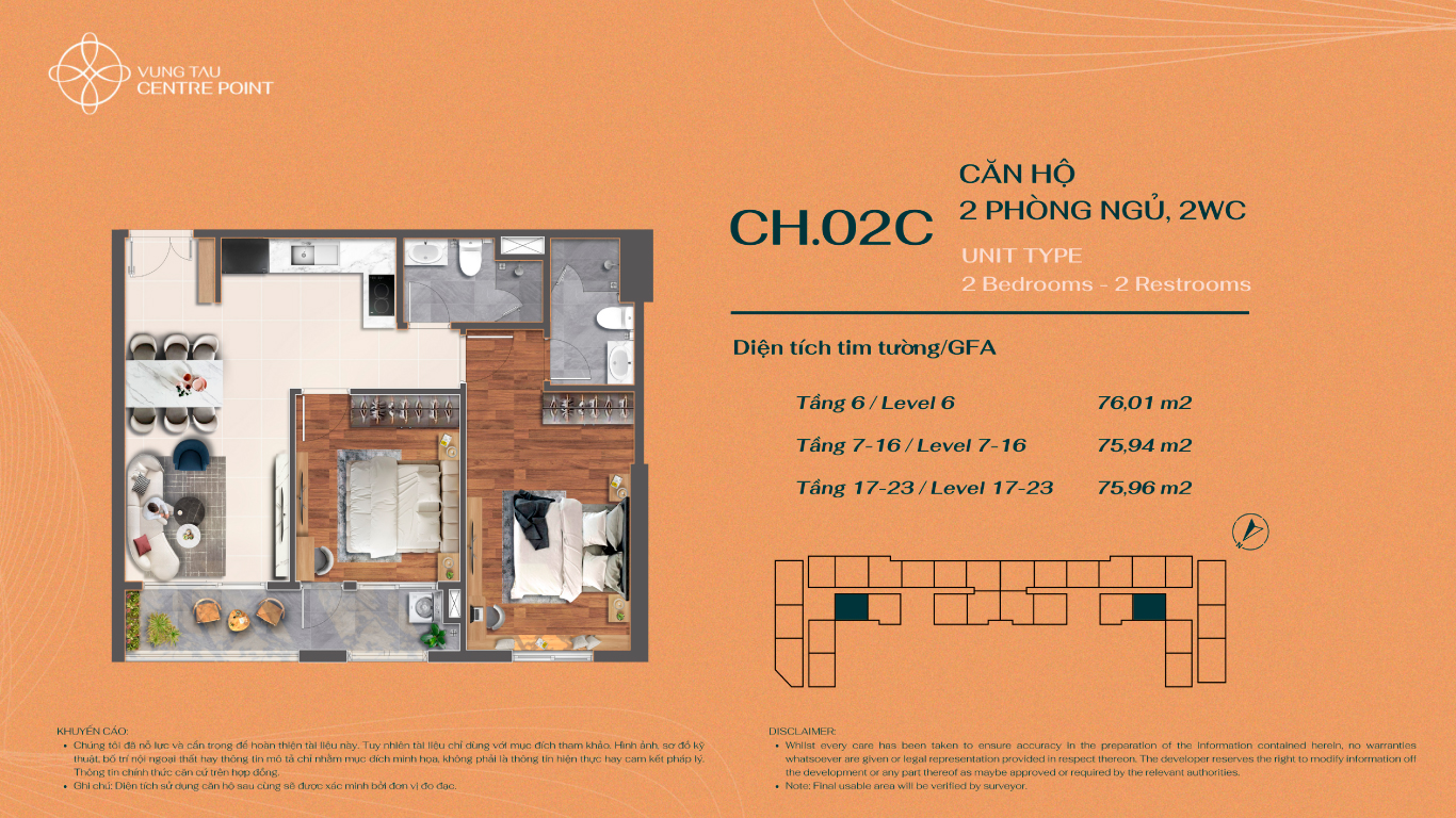 Layout Mặt bằng Căn hộ Vũng Tàu Centre Point