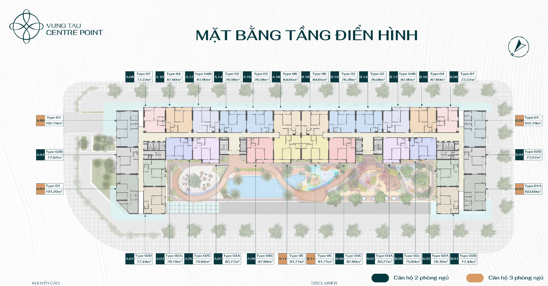 Mặt bằng Căn hộ Vũng Tàu Centre Point